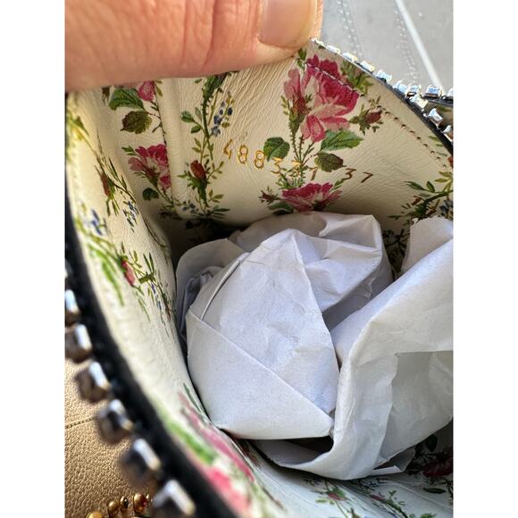 GUCCI Ivory Leather Floral ‘Fosca’ 2017 Pink Bottom Runway Booties Size 37 - Picture 13 of 16